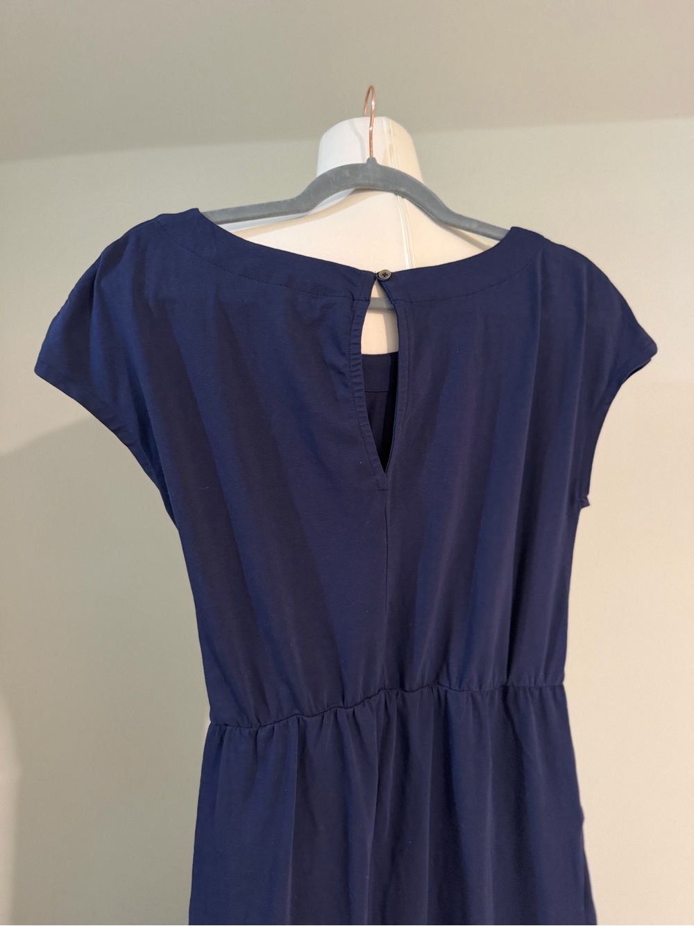 Pact Navy Jumpsuit - Cap Sleeve, Organic Cotton, Sustainable, Natural Fiber - Picture 4 of 10